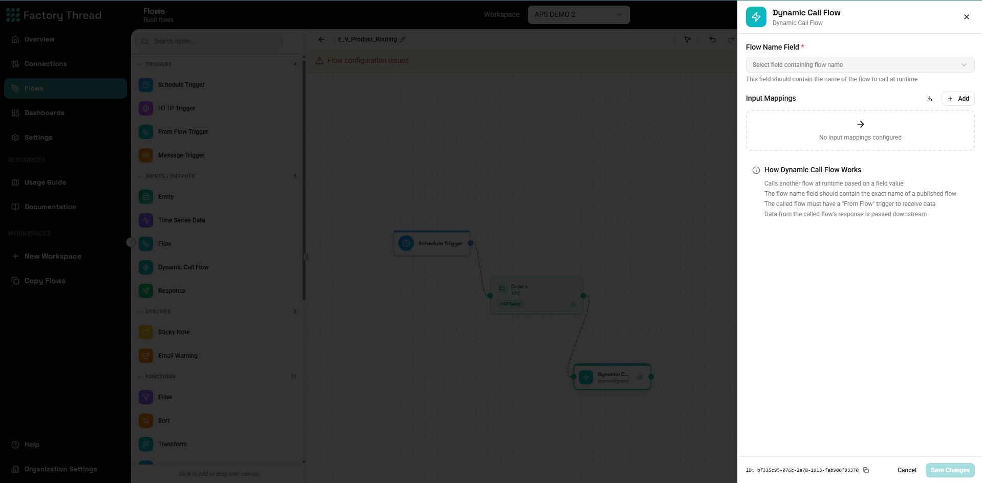 Dynamic Call Flow Node