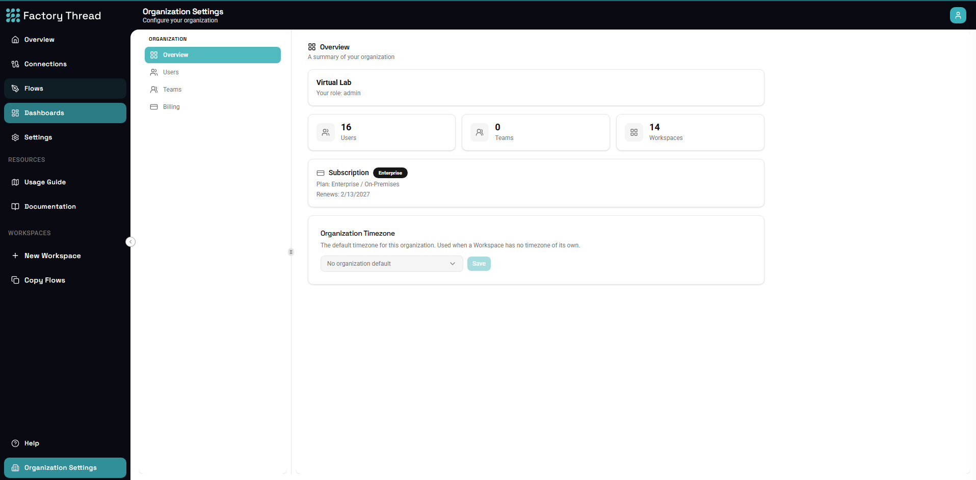 Settings Overview